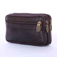 ราคา กระเป๋าใส่โทรศัพท์หนังวัวแบบสะพายข้างสำหรับผู้ชาย กระเป๋าใส่โทรศัพท์มือถือแบบห้อยข้างด้านข้างแบบยูนิเซ็กซ์ หนังแท้ หนังวัวสองชั้น (23231287323)