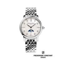 ราคา Frederique Constant นาฬิกาข้อมือผู้หญิง Quartz FC 206MPWD1S6B Moonphase Diamonds Slimline Ladies Watch (20125425902)