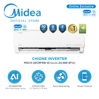 ราคา Midea แอร์ติดผนัง Inverter เครื่องปรับอากาศติดผนัง ขนาด 9000 24000 BTU รุ่น Chione ประหยัดไฟเบอร์ 5 AI ECOMASTER Wifi (126811045313)