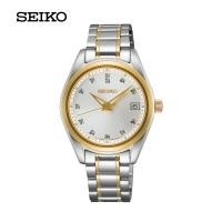 ราคา SEIKO QUARTZ ไซโก นาฬิกาข้อมือผู้หญิง รุ่น SUR582P ขนาด 32 mm สีเงิน (22247670197)