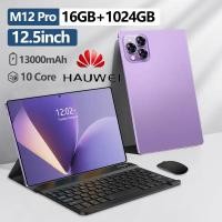 ราคา รับประกัน1ปี ซื้อ1แถม10 ใหม่ HAU WEI Tab M12 Pro แท็บเล็ต 12 5 นิ้ว 5G แท็บเล็ต Tablet โทรได้ Full HD แท็บเล็ตถูกๆ RAM16G ROM1TB รองรับ 2ซิมการ์ด Tablet Andorid15 แท็บเล็ตโทรได้ ของแท้ แทปแล็ตของแท้ (
