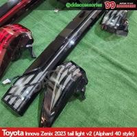 ราคา ไฟท้าย innova 2023 zenix ลาย alphard 40 v2 สีแดงและ สี smoke รวมคิ้วท้าย ไฟหรี่วิ่ง ไฟเลี้ยววิ่ง งานสวยๆ (22792784481)