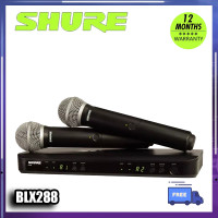 ราคา ระบบไมโครโฟนไร้สาย UHF Shure BLX288 PG58 SM 58 BETA58A เหมาะสำหรับโบสถ์ คาราโอเกะ (24583048773)