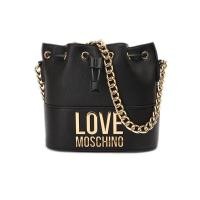ราคา Love Moschino กระเป๋าถังสำหรับผู้หญิง พร้อมโลโก้ตัวอักษร PU เมทัล (126376053199)