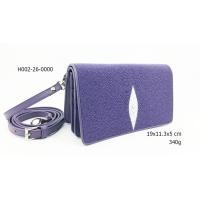 ราคา sale SS กระเป๋าปลากระเบนแท้ 100 สะพายข้าง มีสายสะพายยาว สีม่วง (480160913)