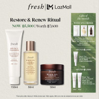 ราคา Fresh Restore Renewal Ritual Soy Face Cleanser 150ml Kombucha Essence 50ml Black Tea Renewal Cream 50ml (126916273122)