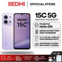 ราคา Redmi 15C 5G 8GB 256GB สมาร์ทโฟน หน้าจอใหญ่ 6 9 นิ้ว แบตอึด กล้องชัด ของแท้ ประกันศูนย์ไทย (26269078180)