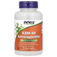 ราคา KSM 66 อัชวากานดาสกัด NOW Foods KSM 66 Ashwagandha 600 mg 90 Veg Capsules (127007410909)