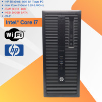 ราคา คอมพิวเตอร์ HP EliteDesk 800 G1 Tower PC Intel Core i7 Gen4 3 20 3 40GHz RAM 4GB HDD 500GB DVD RW Wi Fi (23559340947)