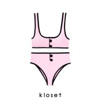 ราคา KLOSET Recycled Bralette Bikini Set KK22 SW004 ชุดว่ายน้ำบิกินี่ (17396004136)