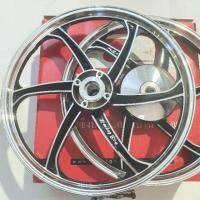 ราคา ล้อแม็ก RACING BOY ขอบ 17 MIO FINO NOUVO MIo125 CLICK110 125 สีดำขาว ปัดขอบ (25633571348)