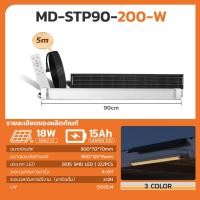 ราคา MODI โคมไฟโซล่าเซลล์แบบยาว 80W120W200W300W เปิดได้ 3 แสง ไฟโซล่าเซลล์ติดโรงรถ หลอดไฟโซล่าเซลล์ (127077218240)