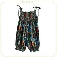 ราคา KLOSET Floral Jumpsuit SS18 ชุดจั๊มสูทเด็กขายาวสายเดี่ยวผูก ผ้าพิมพ์ลายดอก (7753507840)