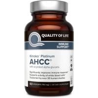 ราคา Japan and South Korea Quality of Life Premium Kinoko Platinum AHCC Herbal Supplement 60 Veggie Capsules 750mg of AHCC per Caps for Immune Support Liver Function Maintains Natural Killer Cell Activity 
