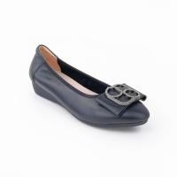 ราคา ST JAMES รองเท้าหนังแท้ รองเท้าส้นเตี้ย ส้น 3 CM รุ่น SOMME สี BLACK รองเท้า ผู้หญิง (19477534495)