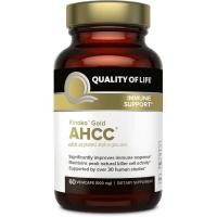 ราคา Quality of Life Premium Kinoko Platinum AHCC Herbal Supplement 60 Veggie Capsules 750mg of AHCC per Caps for Immune Support Liver Function Maintains Natural Killer Cell Activity (26234094387)