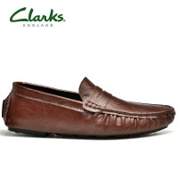ราคา Clarks องเท้า Loafers สําหรับผู้ชายรองเท้าหนังวัวสีดําบริสุทธ Slip on Leather (22025254511)