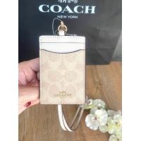 ราคา แท้ ที่ใส่บัตร สายคล้องคอ Coach Lanyard ID Case In Signature Coated Canvas (24663928775)