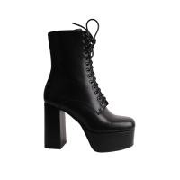 ราคา Villains SF GUS Platform Lace Up Boots รองเท้าบูทแพลตฟอร์มผู้หญิง ส้นสูง 4 5 (126361871966)