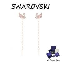 ราคา Swarovski โรสโกลด์ หงส์ อัญมณีคริสตัลสีชมพู ต่างหูหงส์ แจกกล่องของขวัญบรรจุภัณฑ์ของแท้ (25621222410)