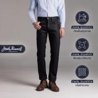 ราคา กางเกงยีนส์ผ้าดิบริมแดงผู้ชาย ทรงกระบอกเล็ก Jack Russel Meisterwerk J RIMX Slim Fit Black Red Selvedge Denim (24251719414)