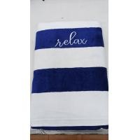 ราคา ผ้าเช็ดตัว ลายทาง 35x70 นิ้ว ทอเกลียวคู่ เนื้อหนานุ่ม ผืนใหญ่เป็นพิเศษ เกรดโรงแรม Large Stripe Pool Beach Towel 35x70 Hotel Quality (24749324700)