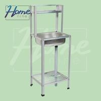 ราคา HOMENINE ซิ้งค์ล้างจาน อ่างล้างมือ อ่างล้างจานอลูมิเนียม 2ชั้น เล็ก มีแผงบน (115348906)