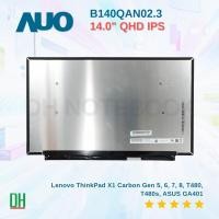 ราคา อะไหล่หน้าจอ QHD IPS 14 0 นิ้ว สำหรับ Lenovo ThinkPad X1 Carbon Gen 5 6 7 8 T480 T480s ASUS GA401 จอ OEM คุณภาพสูง (24554133956)