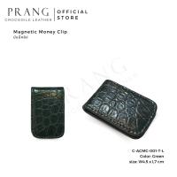 ราคา Prang Crocodile Leather Magnetic Money Clip คลิปหนีบธนบัตร หนังจระเข้ C ACMC 013 T L (23130739874)