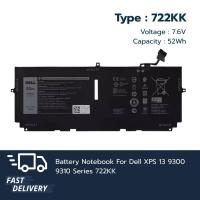 ราคา ส่งฟรี รับประกัน 1 ปี Dell แบตเตอรี่ เกรด Original 722KK สำหรับ Dell XPS 13 9300 9310 Series แบตเตอรี่โน๊ตบุ๊ค Dell Battery Notebook (25273268047)