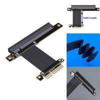 ราคา PCI E 4 0 X4 to X16 Extension Cable Riser Cable PCIe X4 64G Bps Adapter Cable for RTX3090 RX6800xt Graphics (25259559390)