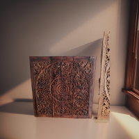 ราคา mandala wood carving panel wall art hanging wooden plaque teak wood 90 x 90 cm แผ่นสลักไม้มัณฑะ 90 x 90 ซม ศิลปะแขวนผนัง แผ่นไม้สักสี่เหลี่ยม ไม้สักแกะสลักลายดอกบัว (21676706721)