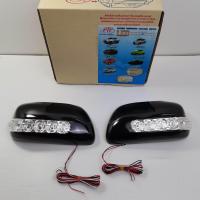ราคา ฝาครอบกระจกมองข้างtoyota vios 2007 2012 สีดำ rccไฟ LED ใช้ได้กับ อัลติส altis ยาริส yaris แคมรี่ camry (372380547)
