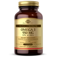 ราคา Solgar Triple Strength Omega 3 950 mg 50 Softgels กรดไขมันโอเมก้า 3 ความเข้มข้นสูง Triple Strength สุขภาพหัวใจ สุขภาพผิว (25675362422)
