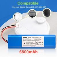 ราคา Brand New 6800mAh Replacement Ecovacs Deebot Ozmo 900 901 905 920 930 937 N8 Pro 14 4V Li ION Robot Vacuum Cleaner Battery (24575152207)