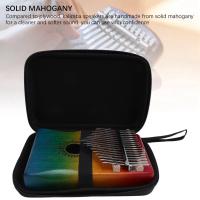 ราคา Kalimba 17คีย์เครื่องดนตรีไม้มะฮอกกานีเปียโนนิ้วหัวแม่มือแบบพกพาพร้อมค้อนปรับสีกระเป๋าหิ้วไล่ระดับสีได้ (24075865846)