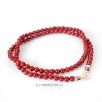ราคา Stone Necklace Red coral สร้อยคอหิน ปะการังสีแดง ขนาด 6 มม by siamonlineshop (8371732663)