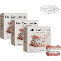 ราคา ชุดฟันปลอมแบบเต็มชุดที่ปรับแต่งได้ขั้นสูง ชุดฟันปลอมซิลิโคนแบบปรับแต่งได้ นุ่มสบาย ชุดซิลิโคนสำหรับปรับแต่งฟันปลอมสำหรับผู้ชายและผู้หญิง 1 ชิ้น (126634859364)