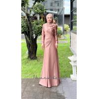 ราคา เดรสใส่ออกงาน ชุดอิสลาม เดรสมุสลิม รุ่นจินนี่เนื้อผ้าซาร่า เดรสใส่รายอ เดรสยาว ชุดนิกะห์ เดรสธีมเพือนเจ้าสาว (24912498568)