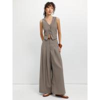 ราคา Pomelo กางเกงขายาวแต่งพลีท Pleated Pants (24222575510)