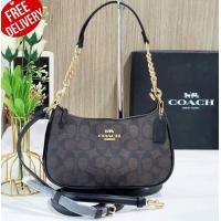 ราคา COACH กระเป๋าสะพาย CA548 TERI SHOULDER BAG IN SIGNATURE CANVAS (23302146198)