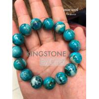 ราคา Terquoise Premium Grade สร้อยข้อมือหินแท่้ เทอร์ควอยซ์ พรีเมียม ขนาด 8 10 12 มิล สโตนคิง stoneking (19642461317)
