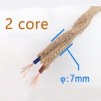 ราคา Best value for money 2 Core 3 Core Twisted Cable Hemp Rope Electrical Wire Retro Style Copper Vintage Lamp Cord Woven Textile Wire Pendant Cord (24993832450)