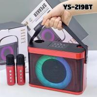 ราคา ลำโพงคาราโอเกะ พกพาสะดวก มาพร้อมไมค์ไร้สาย 2 ตัว เชื่อมต่อ Bluetooth USB TF AUX ได้ ไฟ LED สีสันสดใส สำหรับปาร์ตี้และครอบครัว (25471235430)
