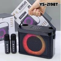 ราคา ลำโพงคาราโอเกะ พกพาสะดวก มาพร้อมไมค์ไร้สาย 2 ตัว เชื่อมต่อ Bluetooth USB TF AUX ได้ ไฟ LED สีสันสดใส สำหรับปาร์ตี้และครอบครัว (25471235428)