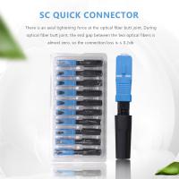 ราคา FRE23 50 Pcs Embedded Sc Upc Fiber Optic Fast Connector Ftth Single Mode Fiber Optic Sc Quick Connector Sc Adapter Field Assembly (25649279917)