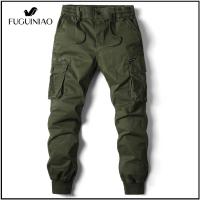 ราคา FUGUINIAO กางเกงคาร์โก้ผู้ชายกางเกงลำลองผ้าฝ้ายขายาวแบบทหารชุดวอร์มทำงานยุทธวิธีไซส์ใหญ่พิเศษ (13667270530)