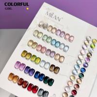 ราคา พร้อมส่ง MILAN 24สี สีเจลแคทอายเนื้อซาติน สีเจลแคทอาย 24สี สีลูกแก้ว ฟรีชาร์ทสี Cat eye 24สี แถม ชาร์ทสี ทามาให้แล้ว สีสวยมาก (24694958840)