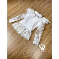 ราคา เสื้อลูกไม้แขนยาว เสื้อลูกไม้ทรงรัชกาลที่5 เสื้อไว้ใส่ทำบุญ ชุดไทยใส่ทำบุญ ชุดใส่งานบวช เสื้อทำบุญ ชุดไทยงานแต่ง ชุดงานบุญ งานบวช (22520524866)