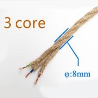 ราคา Best value for money 2 Core 3 Core Twisted Cable Hemp Rope Electrical Wire Retro Style Copper Vintage Lamp Cord Woven Textile Wire Pendant Cord (24993832454)